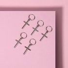 Пирсинг для волос «Крест», 3,7 × 1,3 см, 5 шт, цвет серебристый - Фото 2