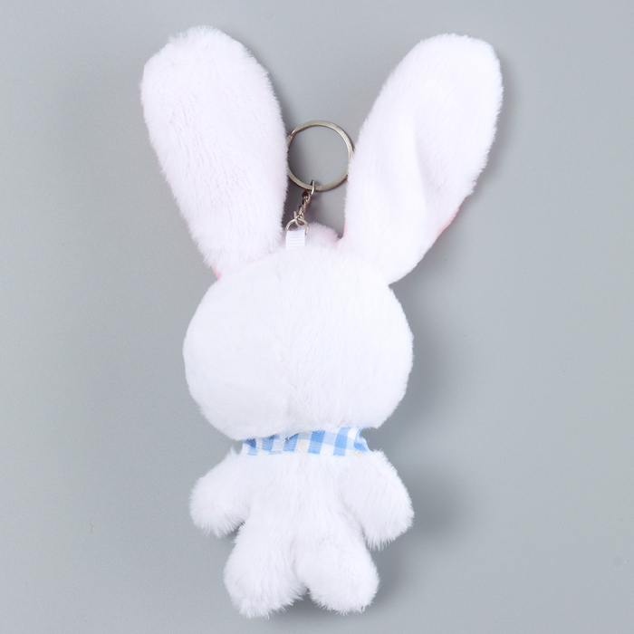 Мягкая игрушка "Зайцы Ушастики" на брелоке, 12 см, цвет МИКС