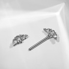 Пирсинг для груди «Молекулы», белый в серебре - Фото 3