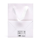 Пакет подарочный, с окном, 20×15×10 см, белый - Фото 3