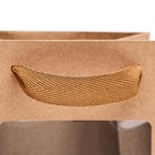 Пакет подарочный, с окном, 20×15×10 см, крафт - Фото 4