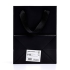 Пакет подарочный, с окном, 20×15×10 см, чёрный - Фото 3