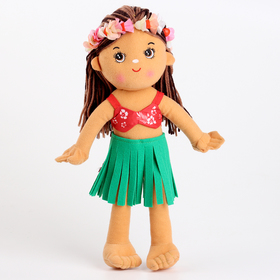 Мягкая игрушка 'Кукла' в цветочном ободке, 35 см