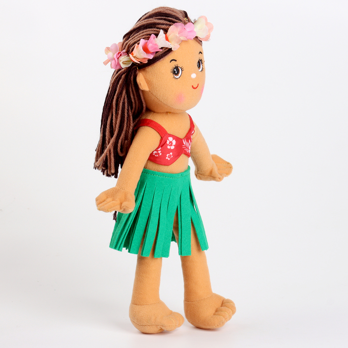 Мягкая игрушка "Кукла" в цветочном ободке, 35 см