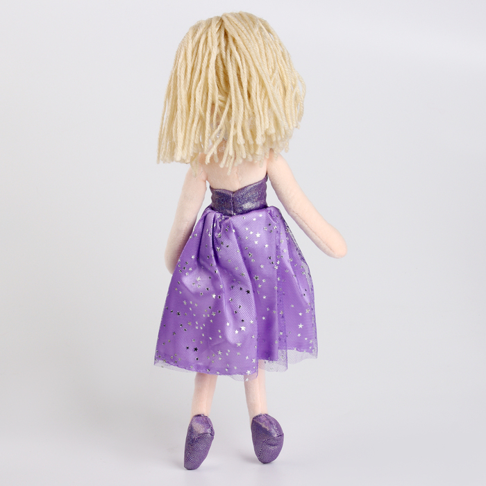 Мягкая игрушка "Кукла" в фиолетовом платье, 35 см - фото 1906538261