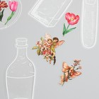 Наклейки для творчества "Банки, феи и цветы" 10х10 см н-р 40 шт 0,3х15,5х8,5 см - фото 23524620