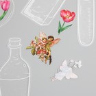Наклейки для творчества "Банки, феи и цветы" 10х10 см н-р 40 шт 0,3х15,5х8,5 см - фото 23524621
