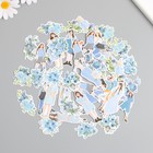 Наклейки для творчества "Девушки и цветы. Голубое настроение" 4х8 см н-р 40 шт 0,5х12х8 см - Фото 4