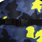 Рюкзак текстильный с креплением для скейта "Камуфляж", 38х29х11 см, 38 х 38х29х11 см цвет черный, отдел на молнии, цвет красный - Фото 5
