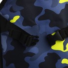 Рюкзак текстильный с креплением для скейта "Камуфляж", 38х29х11 см, 38 х 38х29х11 см цвет черный, отдел на молнии, цвет красный - Фото 6