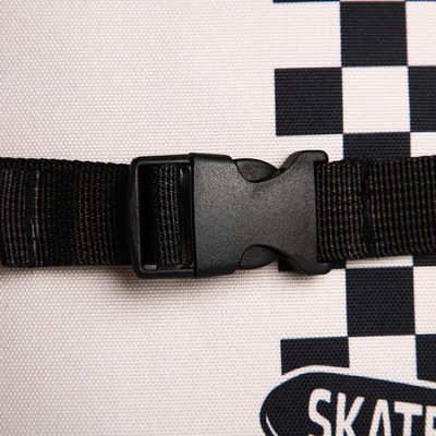 Рюкзак школьный текстильный с креплением для скейта Skate more, 38×29×11 см, чёрный, отдел на молнии