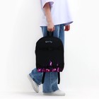 Рюкзак текстильный с креплением для скейта "Nice try", 38х29х11 см, 38 х try", 38х29х11 см черный, отдел на молнии, цвет красный - фото 320864148