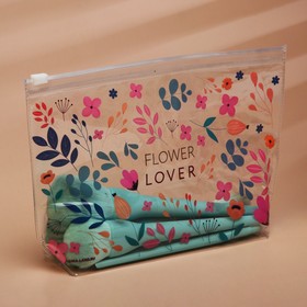 Косметичка из прозрачного PVC 21?2?14 см Flower Lover (комплект 2 шт)