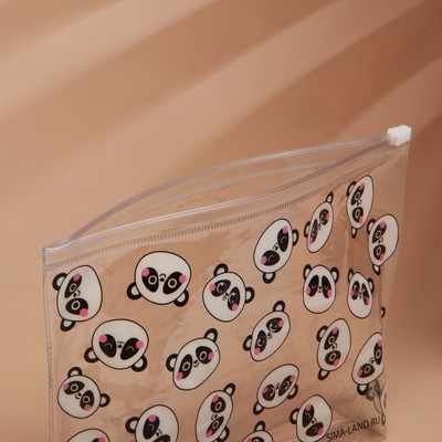 Косметичка из прозрачного PVC 21×2×14 см «Панда»