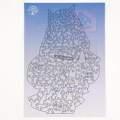 Пазлы фигурные Puzzle «Аниме девушка», 155 деталей