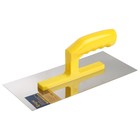 Гладилка ТУНДРА, нержавеющая сталь, пластиковая рукоятка, прямая, 125×280 мм - Фото 4