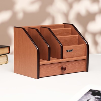 Органайзер 5 секций, с выдвижным ящиком, 21×15×13 см