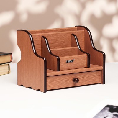 Органайзер 6 секций, с выдвижным ящиком, 21×15×13 см