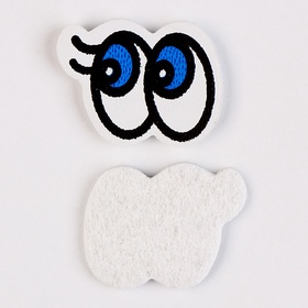 Глаза, набор 50 шт., размер 1 шт. — 2×1.6 см, цвет голубой