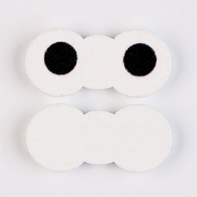 Глаза деревянные, набор 40 шт., размер 1 шт. — 1.6×1 см