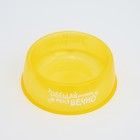Миска пластиковая «Обещай кормить меня вечно», 300 мл, желтый - Фото 3