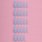 Накладные ногти, 24 шт, форма балерина, цвет голубой - фото 8623654