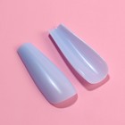 Накладные ногти, 24 шт, форма балерина, цвет голубой - фото 8623655