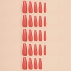 Накладные ногти, 24 шт, форма балерина, цвет оранжевый - фото 8623670