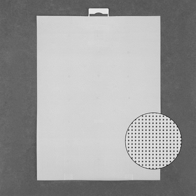 Канва для вышивания №14, пластиковая, 21 × 28 см, цвет белый