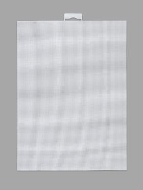 Канва для вышивания №14, пластиковая, 21×28 см, белая
