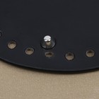 Донце для сумки, с ножками, круглое, d=18 см, цвет чёрный/серебряный - Фото 3