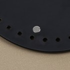 Донце для сумки, с ножками, круглое, d=18 см, цвет чёрный/серебряный - Фото 4