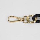 Цепочка для сумки, с карабинами, пластиковая, 23×17 мм, 30 см, цвет чёрный, золотой - Фото 2