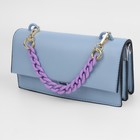 Цепочка для сумки, с карабинами, пластиковая, 23×17 мм, 30 см, цвет сиреневый, золотой - Фото 3