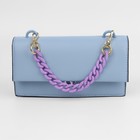 Цепочка для сумки, с карабинами, пластиковая, 23×17 мм, 30 см, цвет сиреневый, золотой - Фото 4