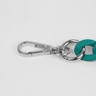 Цепочка для сумки, с карабинами, пластиковая, 23×17 мм, 30 см, цвет зелёный, серебряный - Фото 2