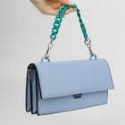 Цепочка для сумки, с карабинами, пластиковая, 23×17 мм, 30 см, цвет зелёный, серебряный - Фото 5