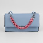 Цепочка для сумки, с карабинами, пластиковая, 23×17 мм, 30 см, цвет пыльная роза, серебряный - Фото 4