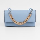 Цепочка для сумки, с карабинами, пластиковая, 23×17 мм, 30 см, цвет светло-коричневый, серебряный - Фото 4