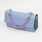 Цепочка для сумки, с карабинами, пластиковая, 23×17 мм, 30 см, цвет сиреневый, серебряный - Фото 3