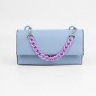 Цепочка для сумки, с карабинами, пластиковая, 23×17 мм, 30 см, цвет сиреневый, серебряный - Фото 4