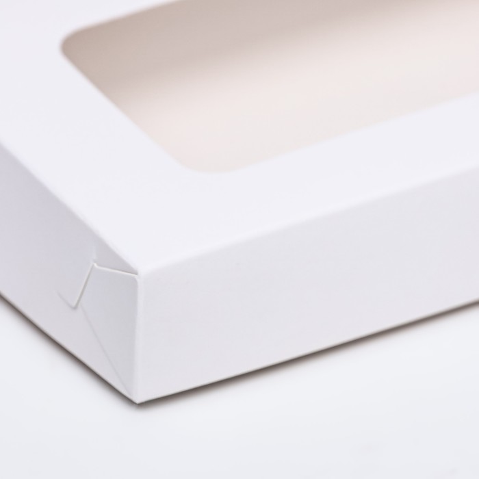 Кондитерская упаковка, белая, 18 x 10 x 3 см