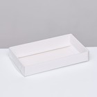 Кондитерская упаковка, белая с PVC крышкой, 18 х 10 х 3 см - фото 10355380