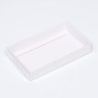 Кондитерская упаковка, белая с PVC крышкой, 18 х 10 х 3 см - Фото 2
