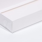 Кондитерская упаковка, белая с PVC крышкой, 18 х 10 х 3 см - Фото 3