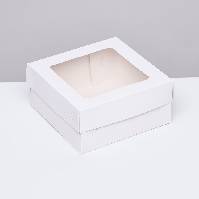Кондитерская упаковка, белая, 17 х 17 х 8 см