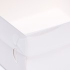 Кондитерская упаковка, белая с PVC крышкой, 17 х 17 х 8 см - Фото 3