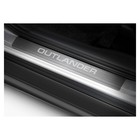 Накладки на пороги AutoMax для Mitsubishi Outlander 2005-2012, нерж. сталь, с надписью, 4 шт - Фото 2