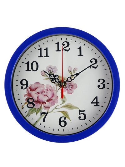 Часы настенные интерьерные «Цветы», плавный ход, d=20 см