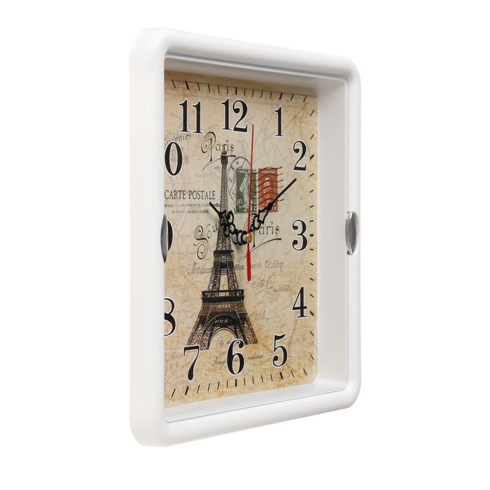 Часы настенные, серия: Интерьер, "Париж", плавный ход, 22 х 22 см